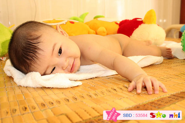 Gon lúc 7 tháng tuổi, lần đầu tiên được ba dàn dựng chụp hình