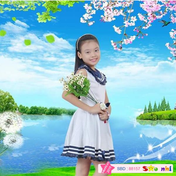 Con được chú ghép ảnh làm cho tấm ảnh xinh gái trong ngày đi học đây!!